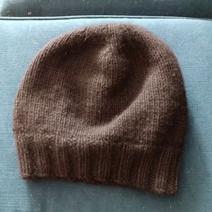 SHOSH DESIGNS 100% Cashmere Hand Knit Black Oversized Slouch Hat O/S